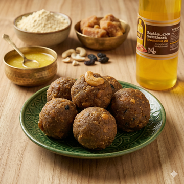 Besan Laddu Cane Jaggery – A Taste of Strength, Crafted the Traditional Way