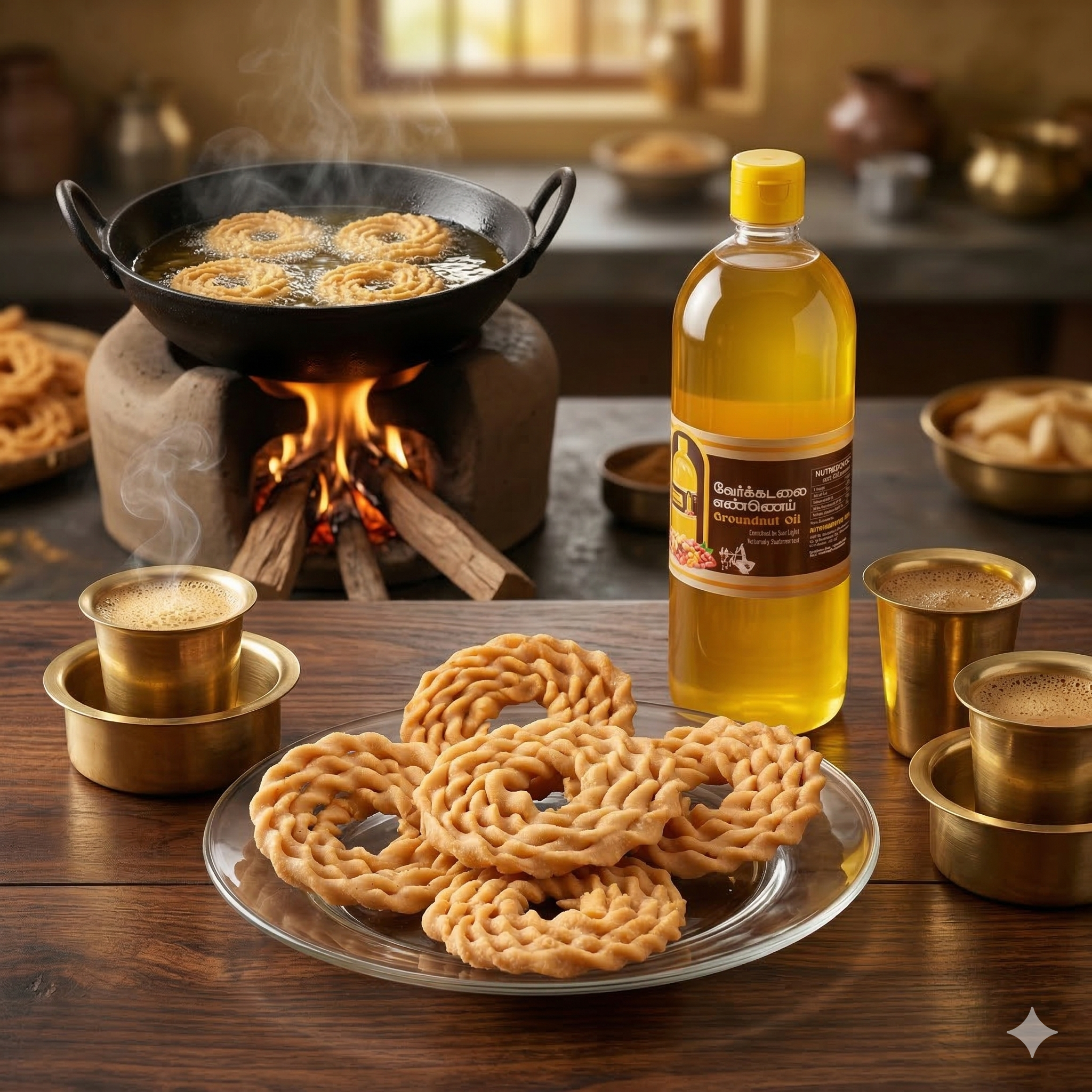 Traditional Kai murukku – Healthy Snack in Groundnut Oil