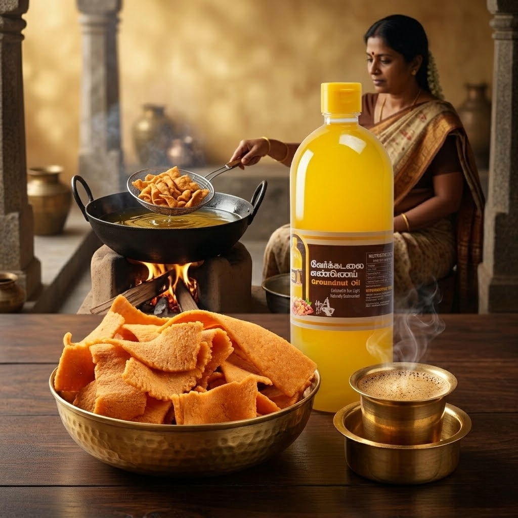 Traditional Olai murukku (Ribbon Pakkoda) – Healthy Snack in Groundnut Oil