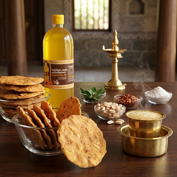 Traditional Thattai – Healthy South Indian Snack in Cold Pressed Groundnut Oil